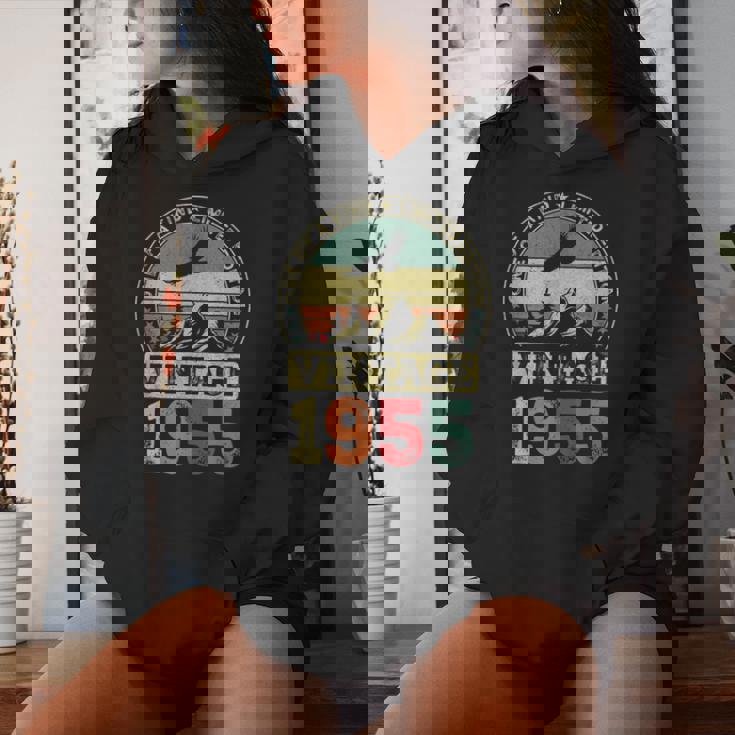 ヴィンテージ 1955 ギフト 男性 女性 長寿祝い 1955年生まれ 還暦祝い ユニークな誕生日プレゼント レディースパーカー 彼女への贈り物