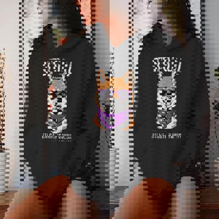 卒寿祝い 犬 柴犬 サングラス 父 男性 女性 母 犬好き 卒寿 お祝い 90歳 おもしろ おもろい レディースパーカー 彼女への贈り物