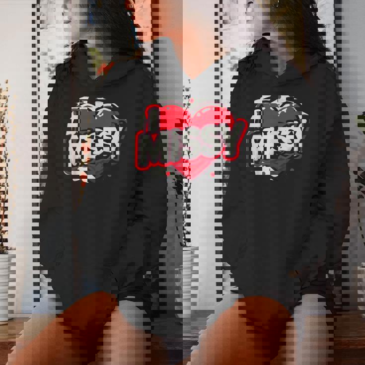 名前入り Missy I Love Missy レディースパーカー 彼女への贈り物