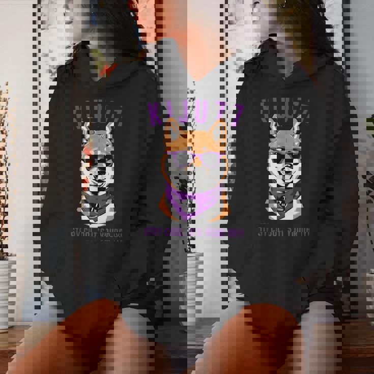 喜寿祝い 犬 柴犬 サングラス 父 男性 女性 母 犬好き 喜寿 お祝い 77歳 おもしろ おもろい レディースパーカー 彼女への贈り物