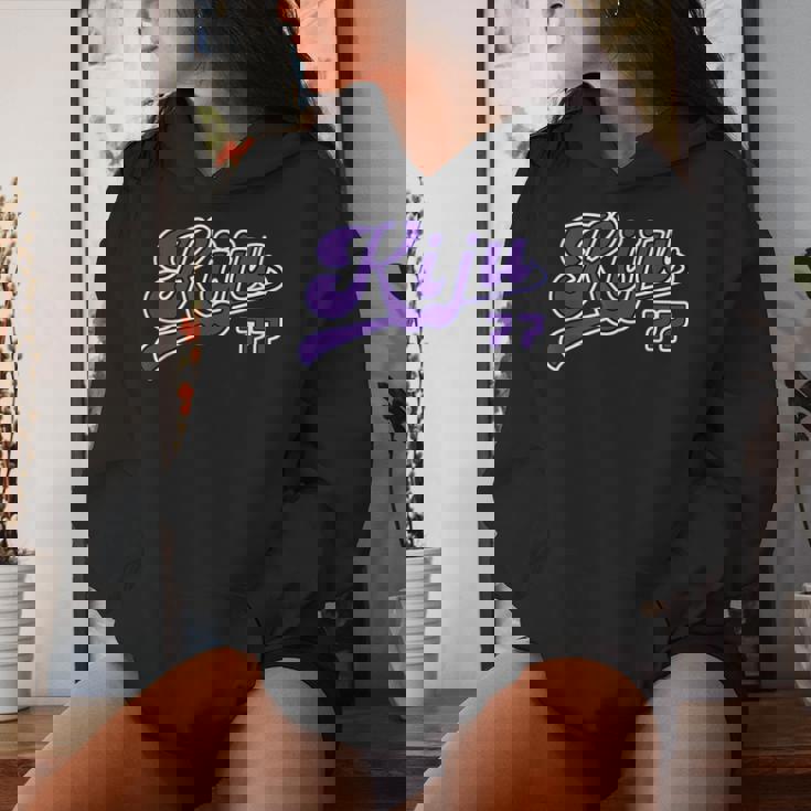 喜寿祝い 野球 野球好き 野球ユニフォーム風 Kiju 文字 父 母 男性 女性 77歳 誕生日 前後プリント レディースパーカー 彼女への贈り物