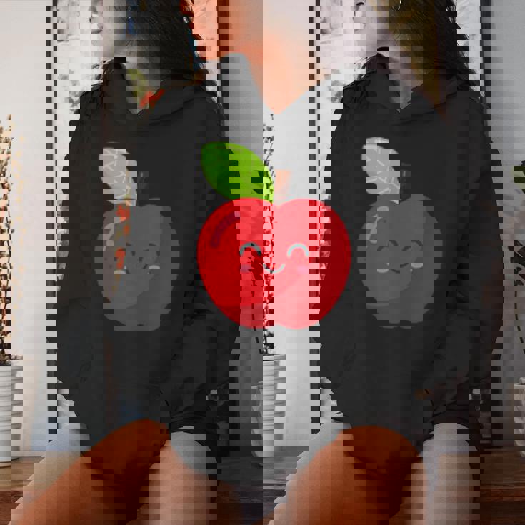 子供、女性、男性向けのミニマルな甘いリンゴ レディースパーカー 彼女への贈り物