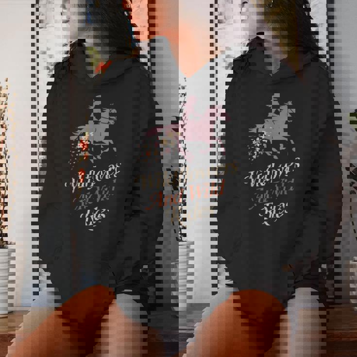 柔らかい カウガール フローラル ロデオ ウエスタン 美的 馬 女の子 レディースパーカー 彼女への贈り物