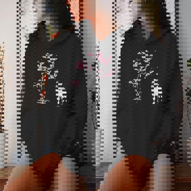 柴犬の桜hiba Inu Japanese Cherry Blossomakura レディースパーカー 彼女への贈り物