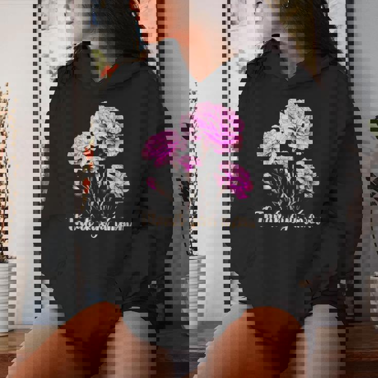 母の日 カーネーション 花 きれい ありがとう お母さん レディースパーカー 彼女への贈り物