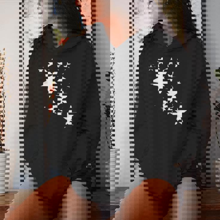 白い星 星柄 デザイン コスチューム ギフト 男性 女性 子供 レディースパーカー 彼女への贈り物