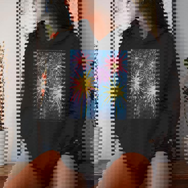 祭りのための花火ショー レディースパーカー 彼女への贈り物