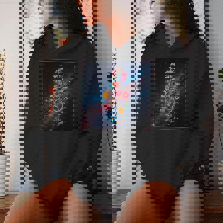 花 高音記号 銀河 宇宙 天の川 レディースパーカー 彼女への贈り物