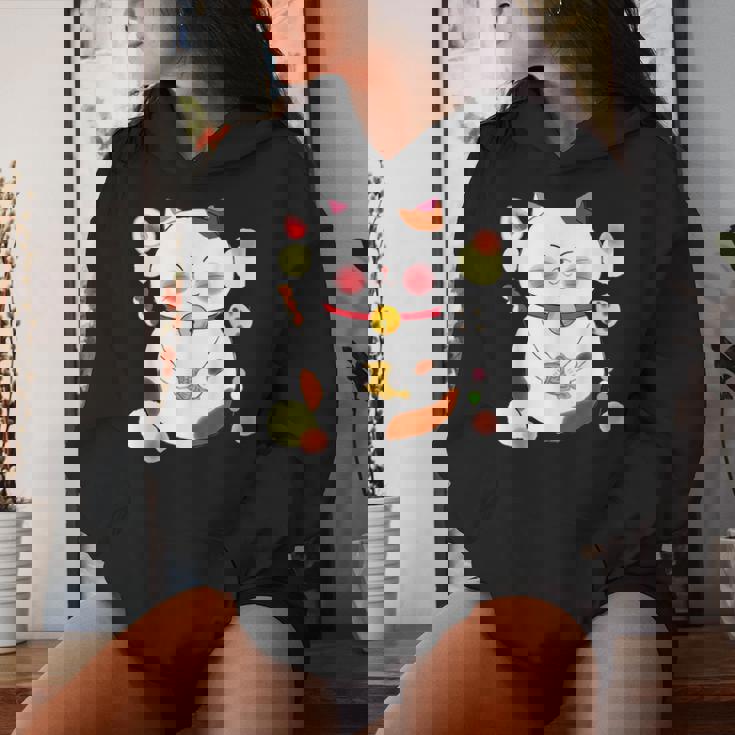 花より団子猫 Cat 猫 メンズ レディース ペット 動物 和風 キャラt レディースパーカー 彼女への贈り物