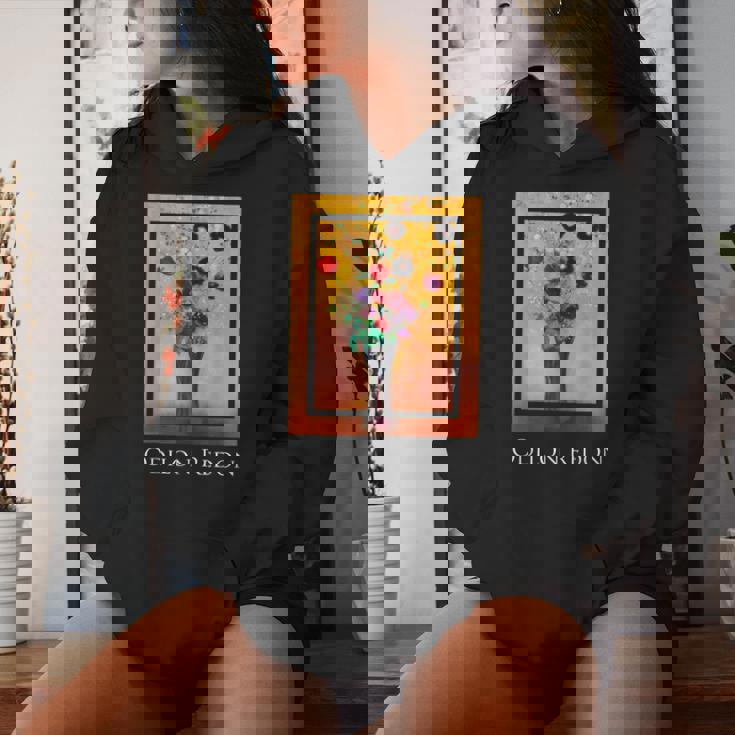 花瓶 オディロン・ルドン 絵画 シンボリズム 花ase Flowers Odilon Redonymbolism レディースパーカー 彼女への贈り物