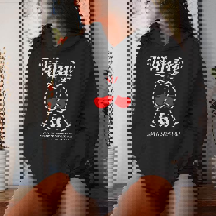 還暦祝い ワイン好き 酒好き 父 母 男性 女性 60歳お祝いintage Aged To Perfection レディースパーカー 彼女への贈り物