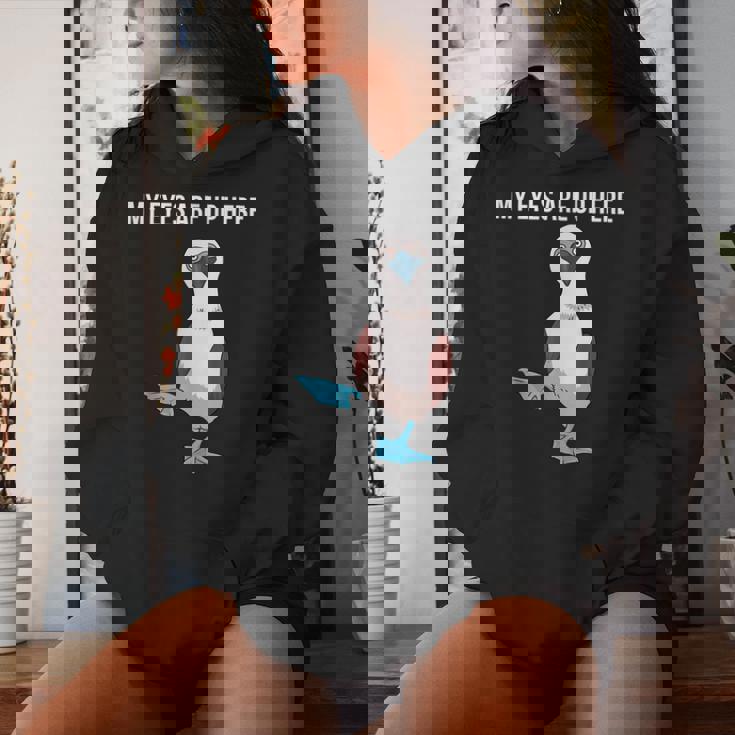 面白い鳥の贈り物女性男性アオアシカツオドリ レディースパーカー 彼女への贈り物