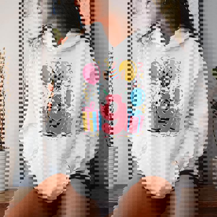 9歳の誕生日 男の子 女の子 9歳 9歳 ボストンテリア 長袖tシャツ レディースパーカー 彼女への贈り物