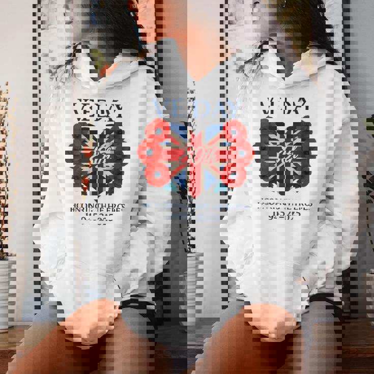 Bandera Del Díae 80 Aniversario 2025 E Day 80-E Day 2025 Cuello Sudadera con capucha para mujer Regalos para ella