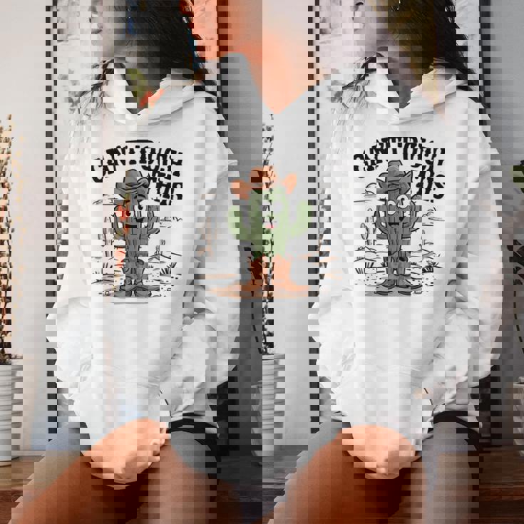 Can't Touch This Cactus Cowboy ウエスタンカートゥーン ユーモア レディースパーカー 彼女への贈り物