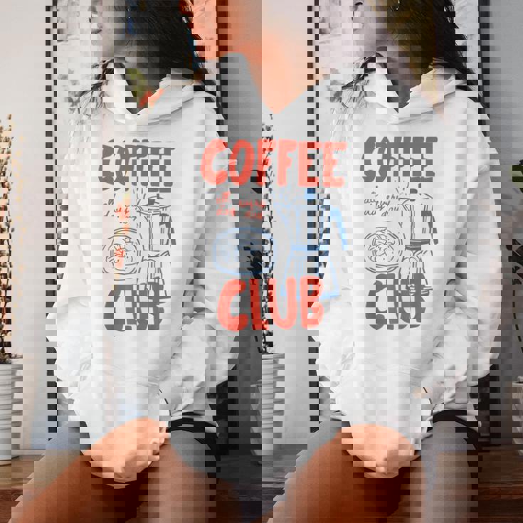 Coffee Club Retro Coffee Graphic For Coffee Lover Women Women Hoodie Gifts for Her