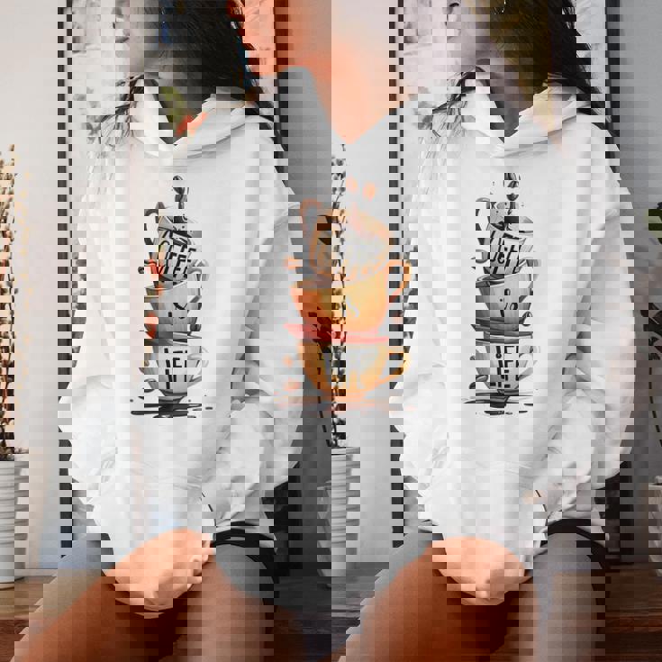 Coffee Is Life 愉快なコーヒー好きのギフト レディースパーカー 彼女への贈り物