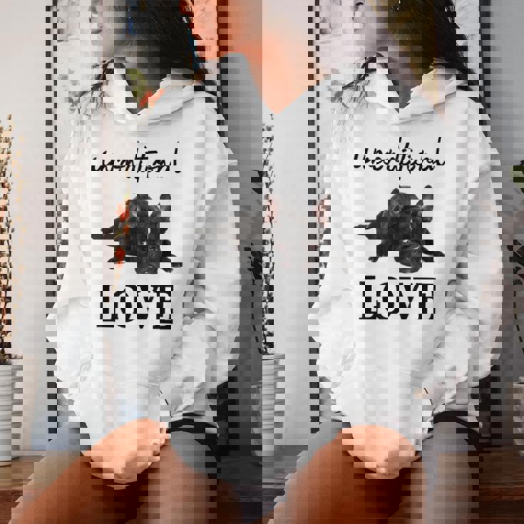 Frenchie Mum Dogへのラブフレンチブルドッグギフト レディースパーカー 彼女への贈り物