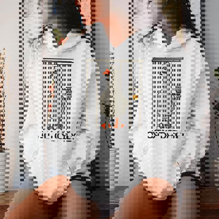 Goose Got Tooilly Hilariousilly Goose Gese Duck Meme レディースパーカー 彼女への贈り物