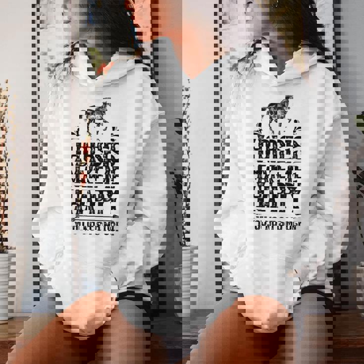 Horses Make Me Happy 楽しい馬愛好家 農家乗馬 レディースパーカー 彼女への贈り物