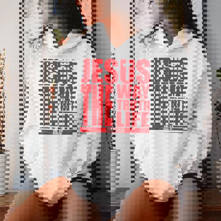 Jesus Is The Way Truth Life クリスチャン 男性 女性 クリスチャン レディースパーカー 彼女への贈り物