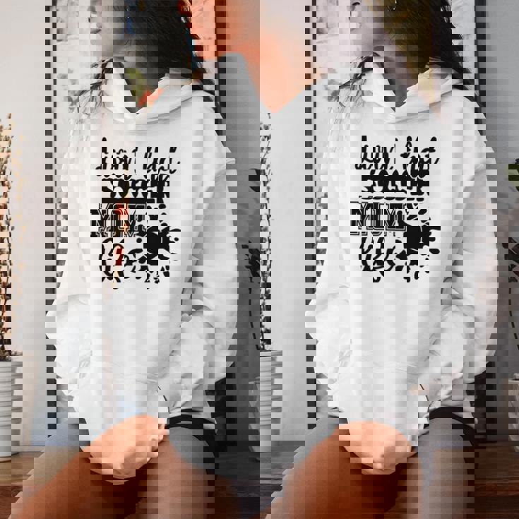 Livin' Thatoccer Mom Life ファニースポーツ 母の日 長袖tシャツ レディースパーカー 彼女への贈り物