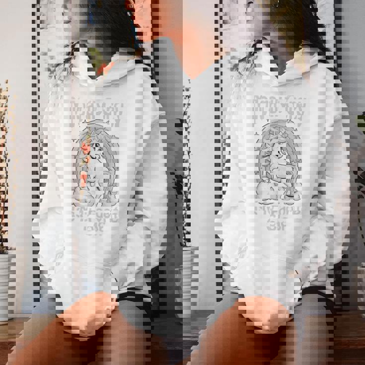 Morally Grey My Favorite Color Dark Unicorn Rainbow レディースパーカー 彼女への贈り物