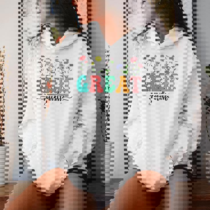 Wildflowers Great Grandma Floral Mother's Day Great Grandma Women Hoodie Gifts for Her