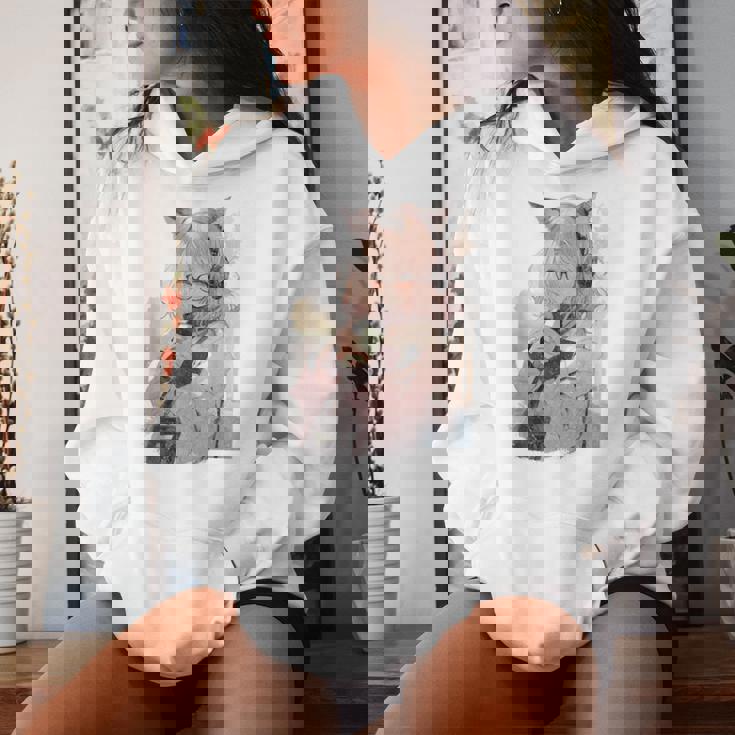 アニメ ワイフ かわいい アニメ 漫画 猫 女の子 甘い レトロ 日本 レディースパーカー 彼女への贈り物