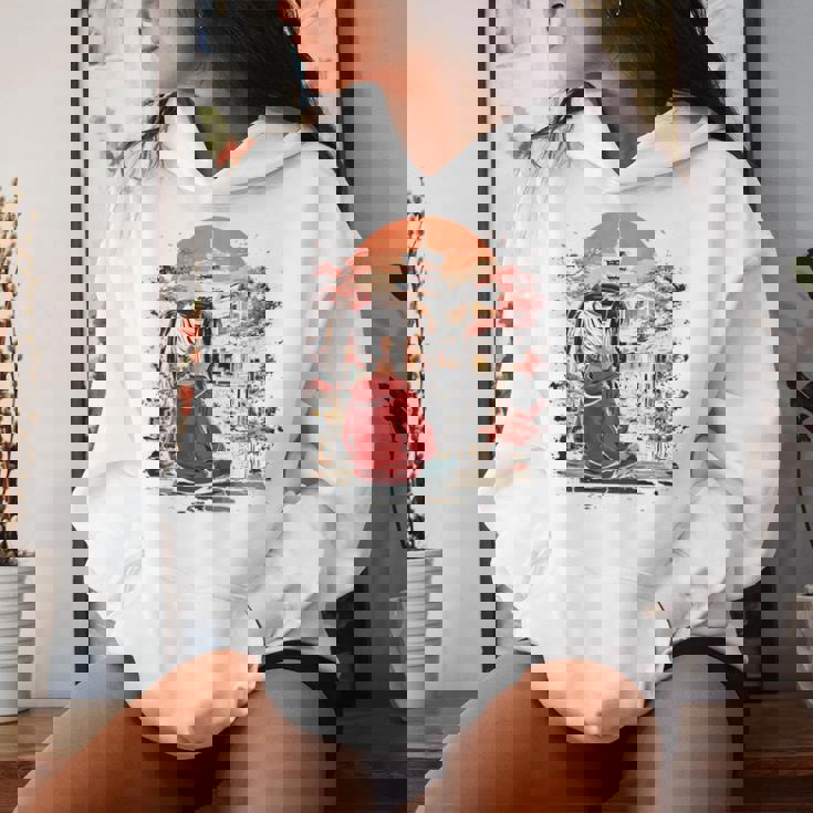 アニメ 女の子 日本 バックプリント レディースパーカー 彼女への贈り物