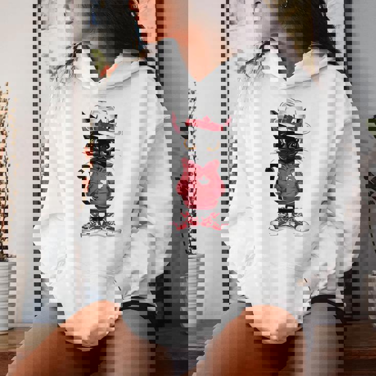 カナダデー 面白い クール 黒猫 カナダ国旗 キッズ 女の子 男の子 レディースパーカー 彼女への贈り物