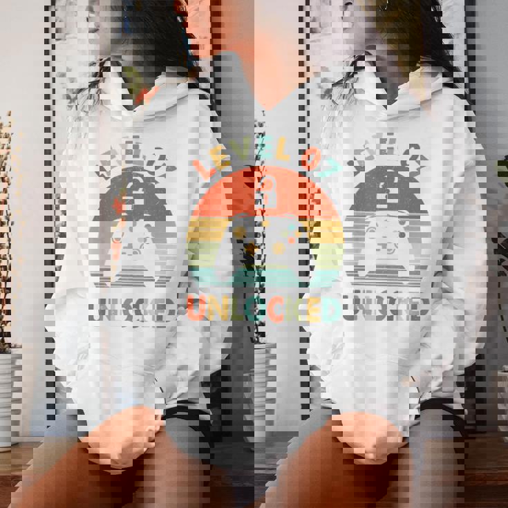 キッズ Level 7 Unlocked 7Th Birthday Gamer For Boys & Girl レディースパーカー 彼女への贈り物