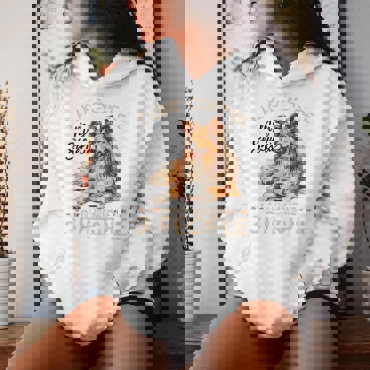 シェットランド・シープドッグ犬用シェルティ I Like Coffee Myheltie レディースパーカー 彼女への贈り物