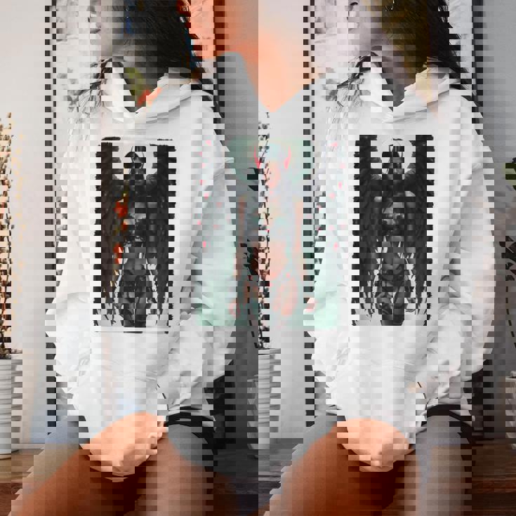 セクシーガールグラフィックtシャツ セクシーな悪魔の女の子のピンナップバックプリント レディースパーカー 彼女への贈り物