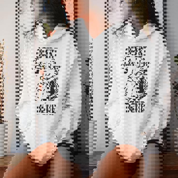 初めての父の日 Together Beer First Time Dad レディースパーカー 彼女への贈り物