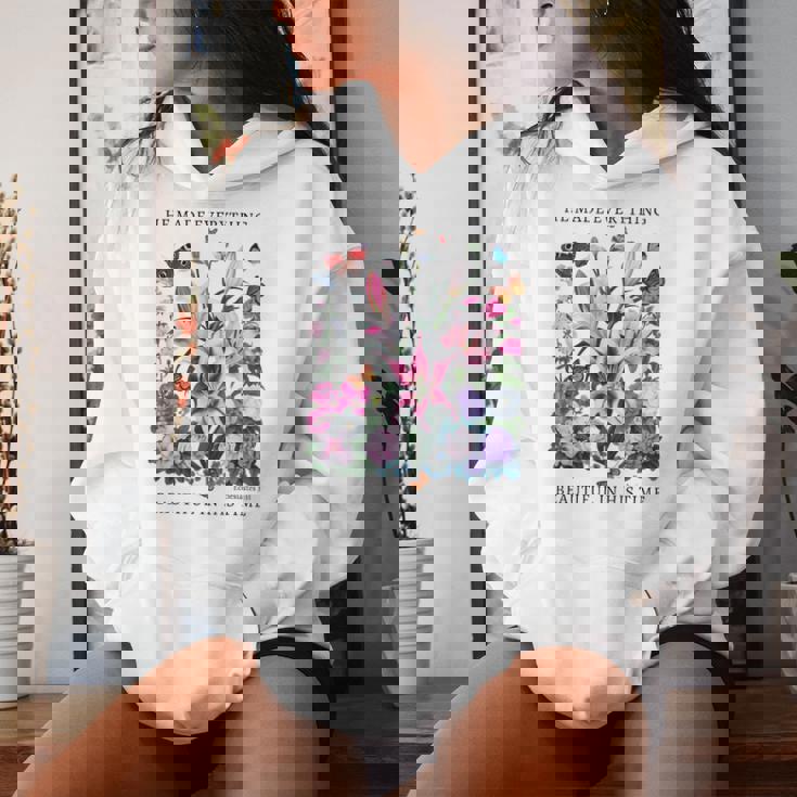 花柄 クリスチャン ティー 聖書 詩 伝道の書 3 レディースパーカー 彼女への贈り物