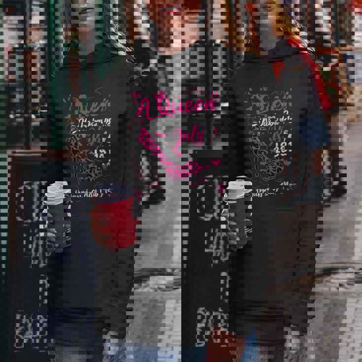 43歳の誕生日 ハイヒール A Queen Was Born In 7月 1981 レディースパーカー 面白い贈り物