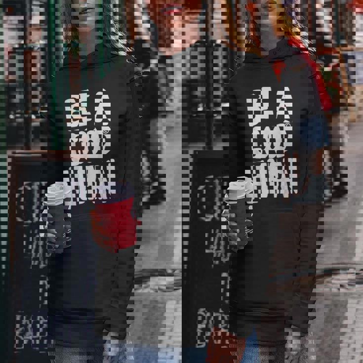 Be A Good Human 引用句 レディースパーカー 面白い贈り物