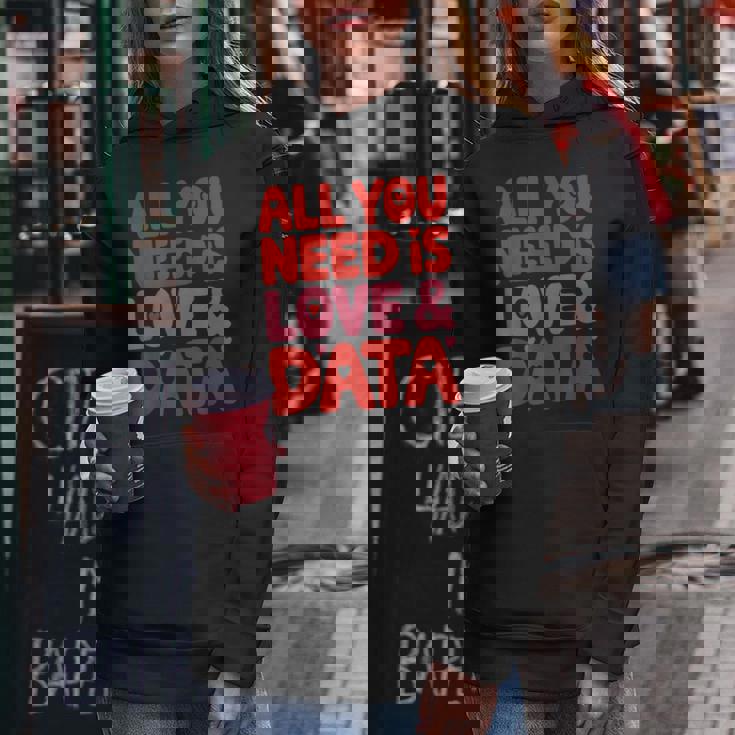 All You Need Is Love & Data Teacher コンピュータースプレッドシート レディースパーカー 面白い贈り物