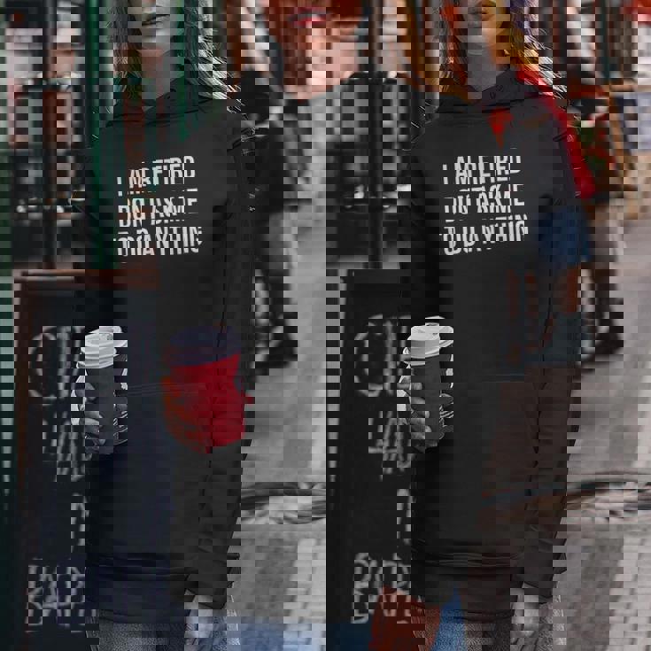 I Am Retired Don't Ask Me To Do Anything 面白い退職ギフト レディースパーカー 面白い贈り物