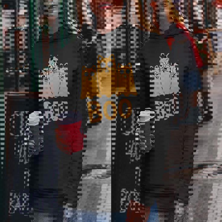 Cat ゴーストブー キュート キティ 猫好き ハロウィン 女性 男性 レディースパーカー 面白い贈り物