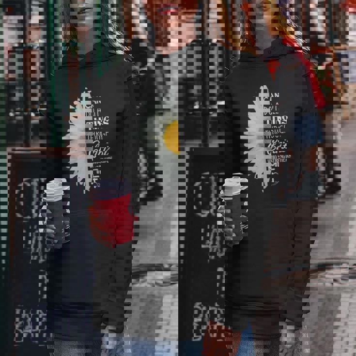 Christian Inspirational Christ Whotrengthens Me レディースパーカー 面白い贈り物