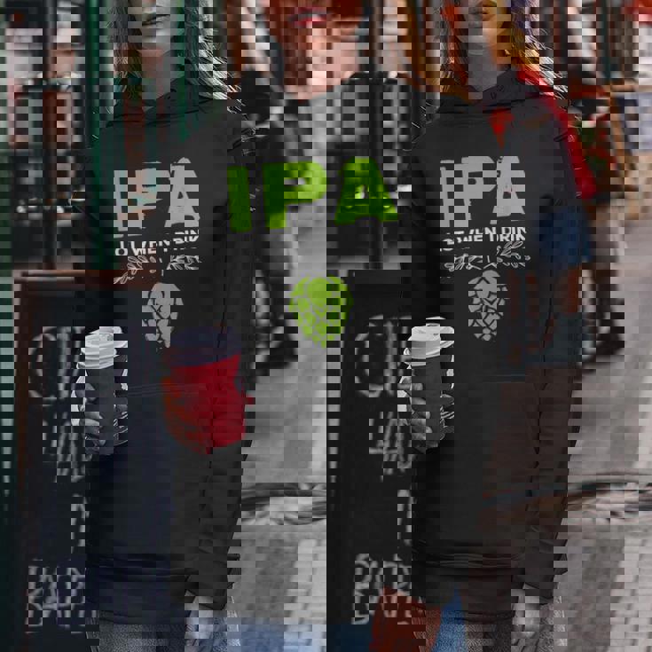 Cute Ipa Lot When I Drink Beer Drinker's Pun レディースパーカー 面白い贈り物