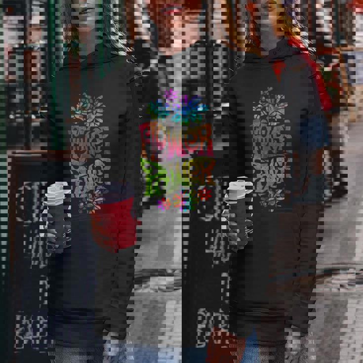 Flower Power ヒッピー サイケデリック '70年代レトロ レディースパーカー 面白い贈り物