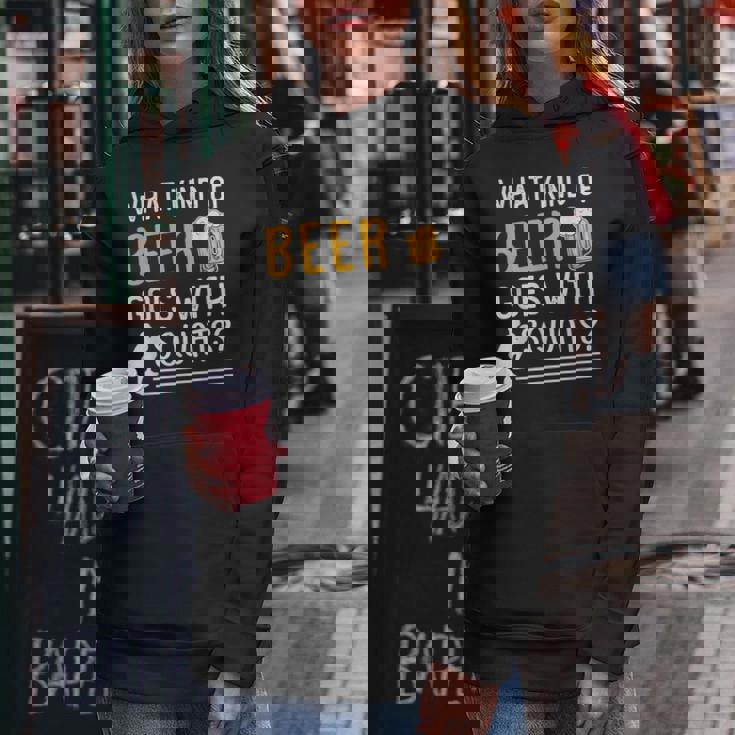 Workout Gym Meme For Beer Loversquats Joke レディースパーカー 面白い贈り物