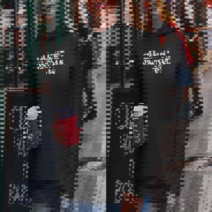 Girls Just Wanna Have Fun Y2k レディースパーカー 面白い贈り物