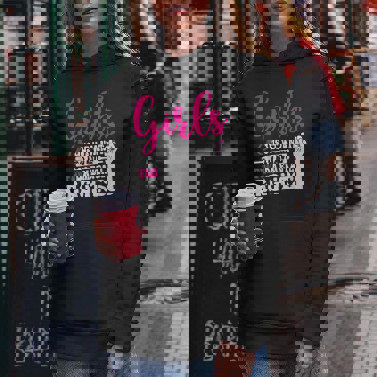 Girls Just Want To Have Fundamental Rights レディースパーカー 面白い贈り物