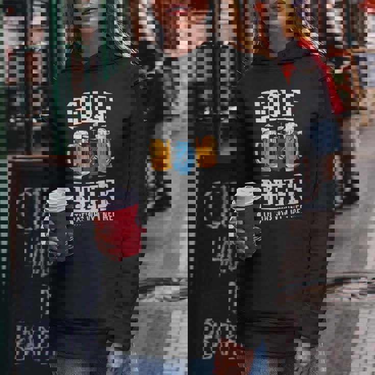 Golf And Beer That's Why I'm Here ゴルフ ビールを飲む人 レディースパーカー 面白い贈り物