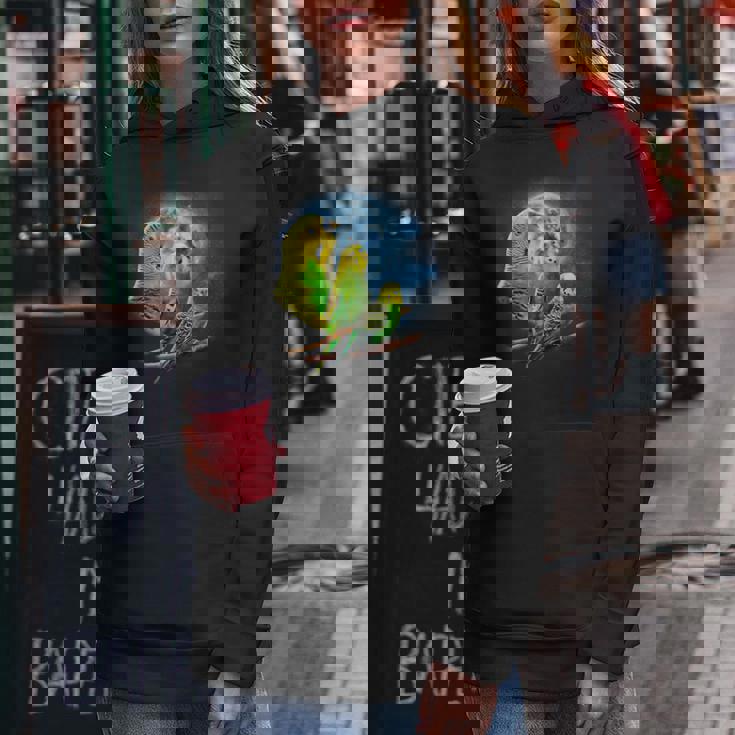 Howling At The Moon シャツ インコシャツ インコ セキセイインコ レディースパーカー 面白い贈り物