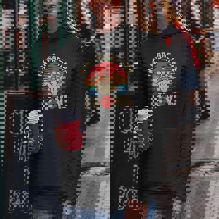 In Mypare Time I Bowl レトロ ボウリング ボウラー レディースパーカー 面白い贈り物